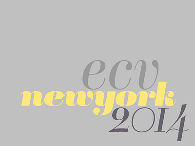 Ecv New York 2014 2014 ambroise ecv new york tour typographic yellow