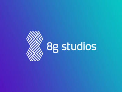 8g Studios logo design 3d 3d studio 8 8g acceleration design g gaming gaming studio infinite infinity letter mark monogram logo logo design logotype loop s studio