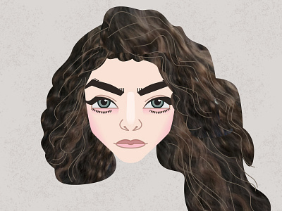 Lorde 2013 illustration music portrait texture vector