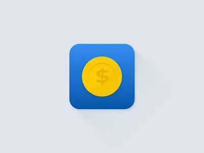 App icon app blue coin icon ios7 iphone yellow