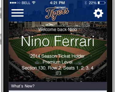 Tigers App Concept ios 7 iphone