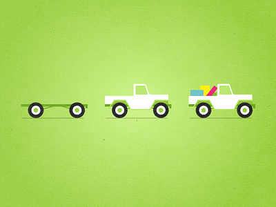 Truck Illustration flat progression truck