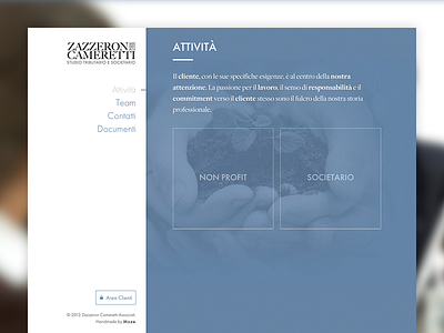 Zazzeron e Cameretti Associati business corporate layout minimal navigation responsive scroll web website