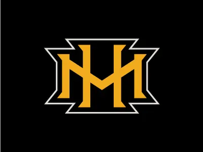 Horsemen2 h lockup logo m monogram softball sports type