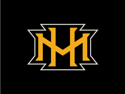 Horsemen2 h lockup logo m monogram softball sports type