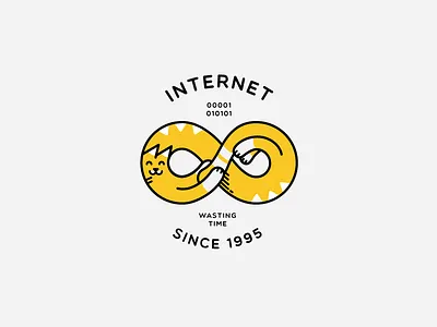 Internet 1995 cat infinicat infinite internet logo