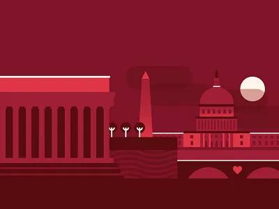 Valentine's Day for OpenTable design geometry hearts illustration opentable valentines day vector washington dc