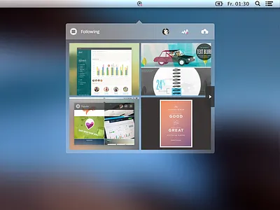 Widget app dribbble mac ui