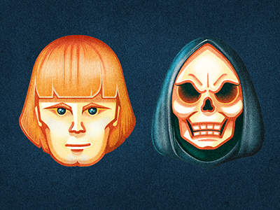 Good vs Evil 80s art character evil face good illustration movie muti texture