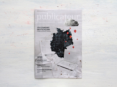 publicateur newspaper #01 | Illustration and layout cloud computing cover data security design editorial graphic illustration installation layout newspaper papercraft