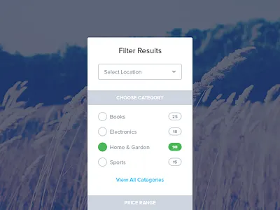 Filter Results clean creative filter psd results shop ui ui kit user interface
