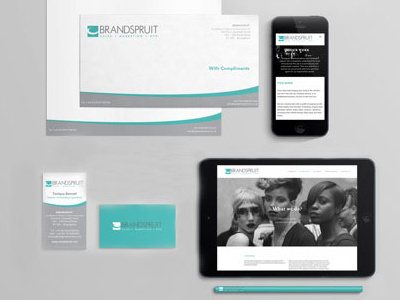 Brandspruit Identity brand brandidentity business card compliment design identity responsive slip stationery web website