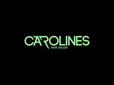 Carolines logo black flat free hair icon image logo logomark motion