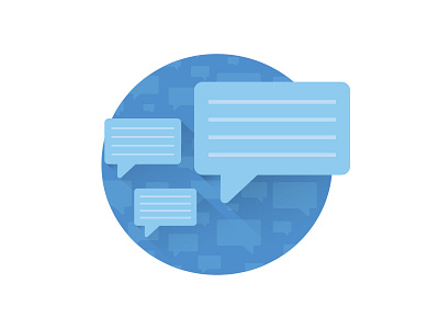 Conversations conversations flat illustration shadow speech bubble