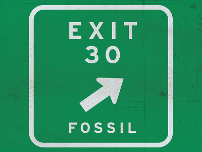 Road Sign Lid design fossil 30th anniversary road sign