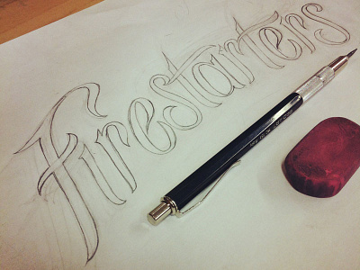 Firestarters handlettering lettering logo typography