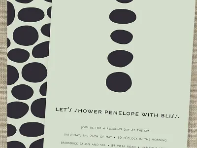 'Pampered' Bridal Shower Invitation invitation nature paper simple wedding