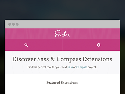 Sache code css design plugins sass websites