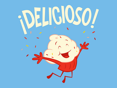 Tengo la fiesta en mi boca cupcake delicious sprinkles