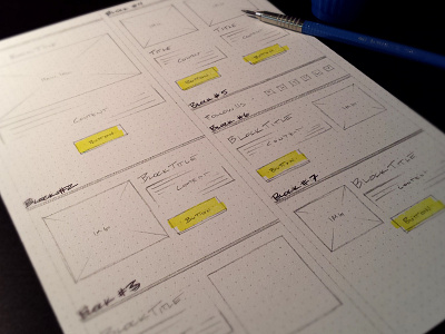 Email blocks sketch ui wireframe