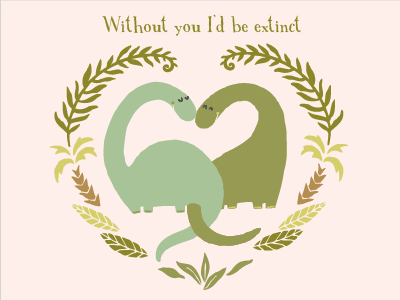 Valentine Dinosaurs couple dinosaurs love valentines valentines day