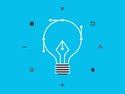 Get inspired connection creativity design icons idea illustration illustrator inspiration lightbulb pentool process vector