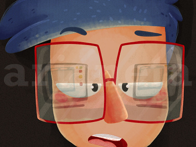 Detail illustration. brush cartoon character design illustration