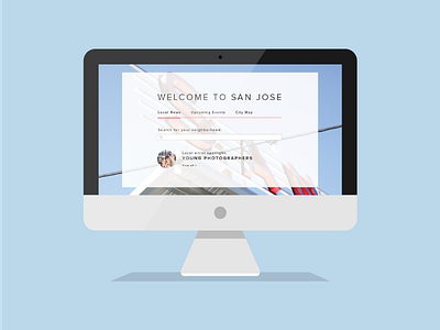 Hello San Jose! illustration mac ui web