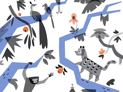 Chinoiserie animal illustration animals chinese pattern design illustration pattern illustration textile design textile pattern