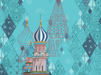 St. Basil's Cathedral architecture lines moscow olympics russia