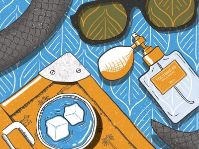 Film Poster darjeeling limited drink film glasses perfume poster snake texture wes anderson