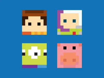 Toy Story cube pixel art cartoon cube pixel pixel art toy story