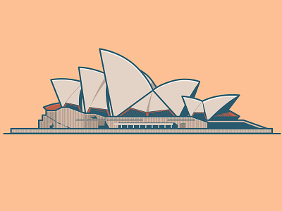 #14 Sydney Opera House architecture australia building digital freelance illustrator house illustration opera sydney vector