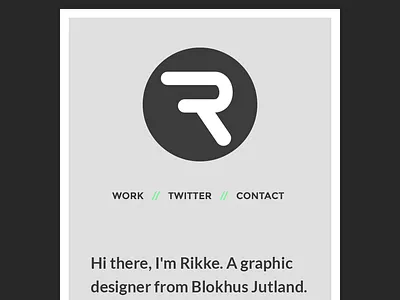 Personal site 2014 branding flat iphone mobile personal portfolio r responsive typography web design website