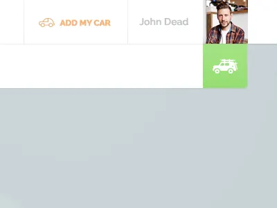 Navigation car clock form my profil search