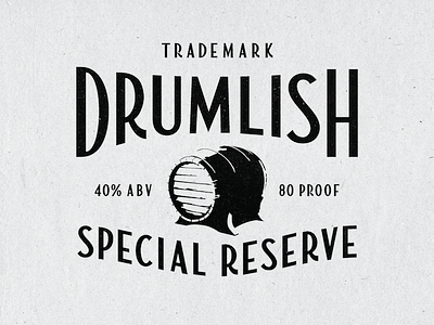 Drumlish Special Reserve label lettering skillshare whiskey