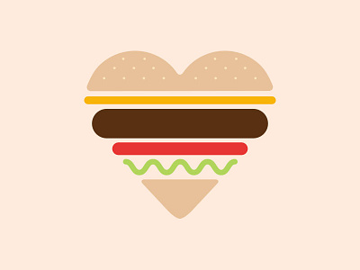 Burger Valentine burger cheeseburger heart illustration illustrator love valentine valentines day