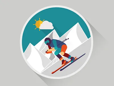 Ski dude mountains ski sport winter