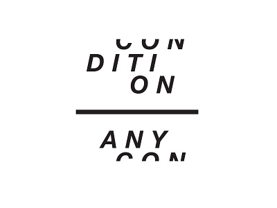 Any Condition black logo type white wip