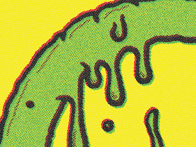 Halftone Slime! cmyk green halftone retro slime texture