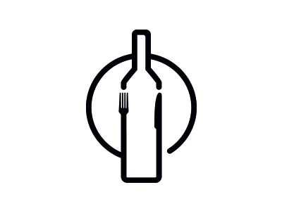 Food and wine branding logo