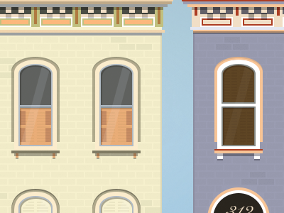 Parklife (1 of 2) city clean colorful fun house illustration pixel row house saint louis stl victorian vintage