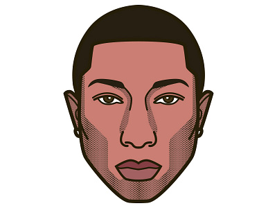 #16 Pharrell digital freelance illustrator illustration pharrell portrait vector williams