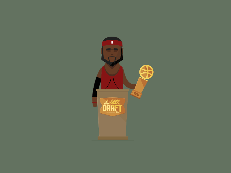 Dribbble Draft animation basketball gif lebron