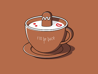 I'll be back illustration t shirt t shirt design