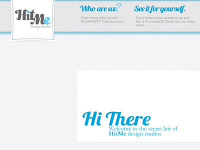 Hitme Design Studio Layout blue design digital grey identity texture university work web web design