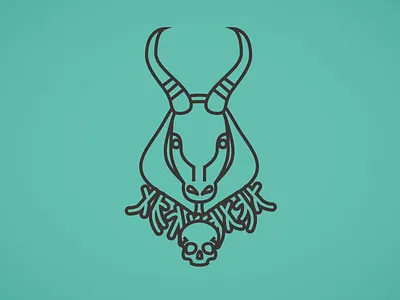 Behemoth pictogram behemoth goat icon line icon metal occult pictogram satan satanism skull