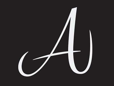 A for a new alphabet brush calligraphic display lettering