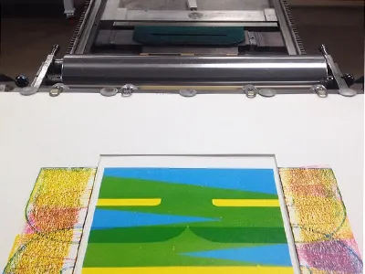 View From the Feed Board cmyk graphic design letterpress printmaking typography wood type