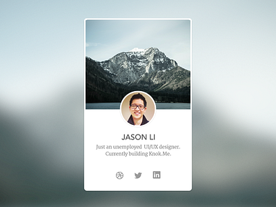 Profile Card Rebound card flat profile simple ui widget
